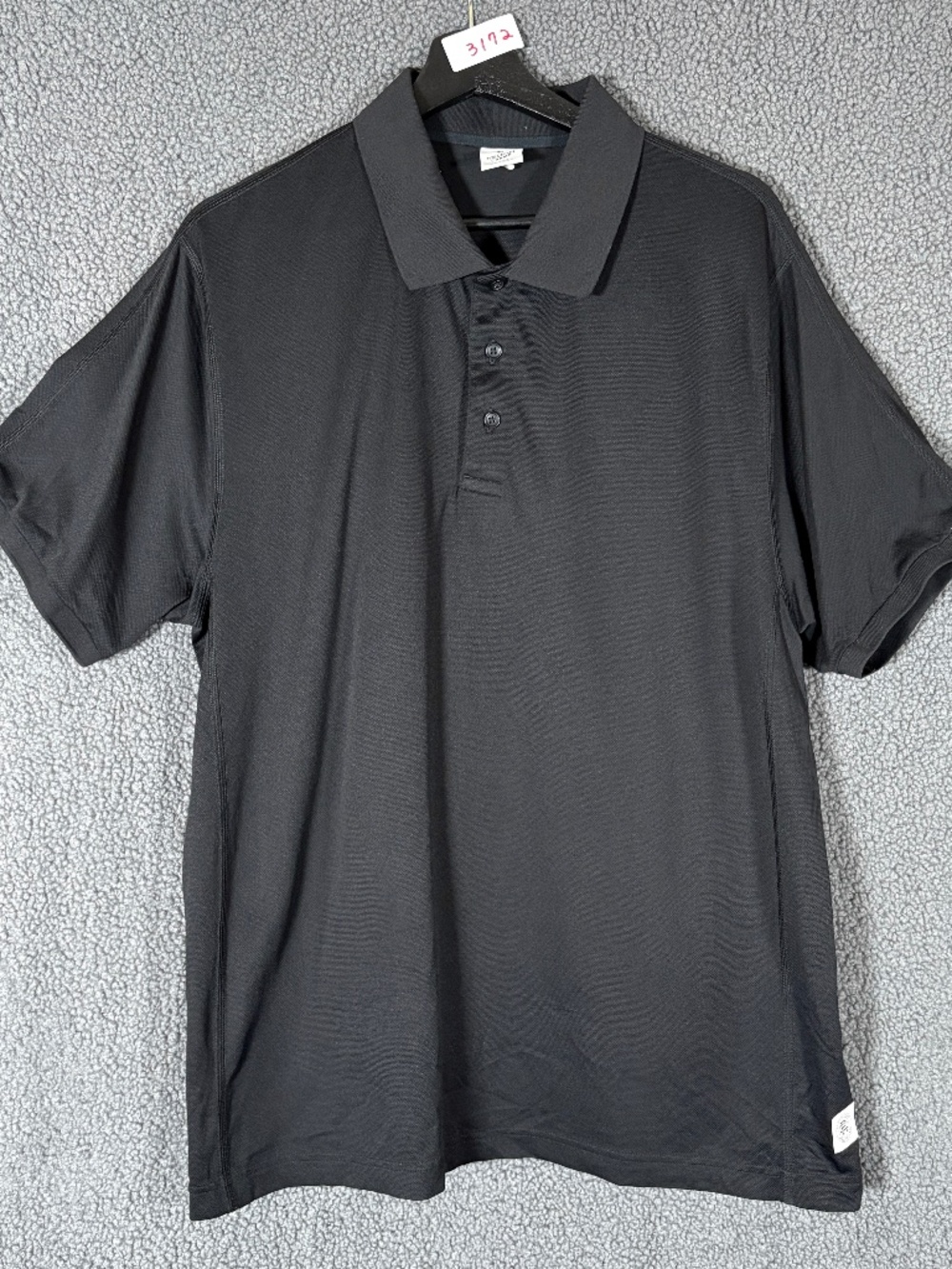 Reigning Champ Tech Pique Playoff Standard Polo Shirt - Men's Size XL - Black